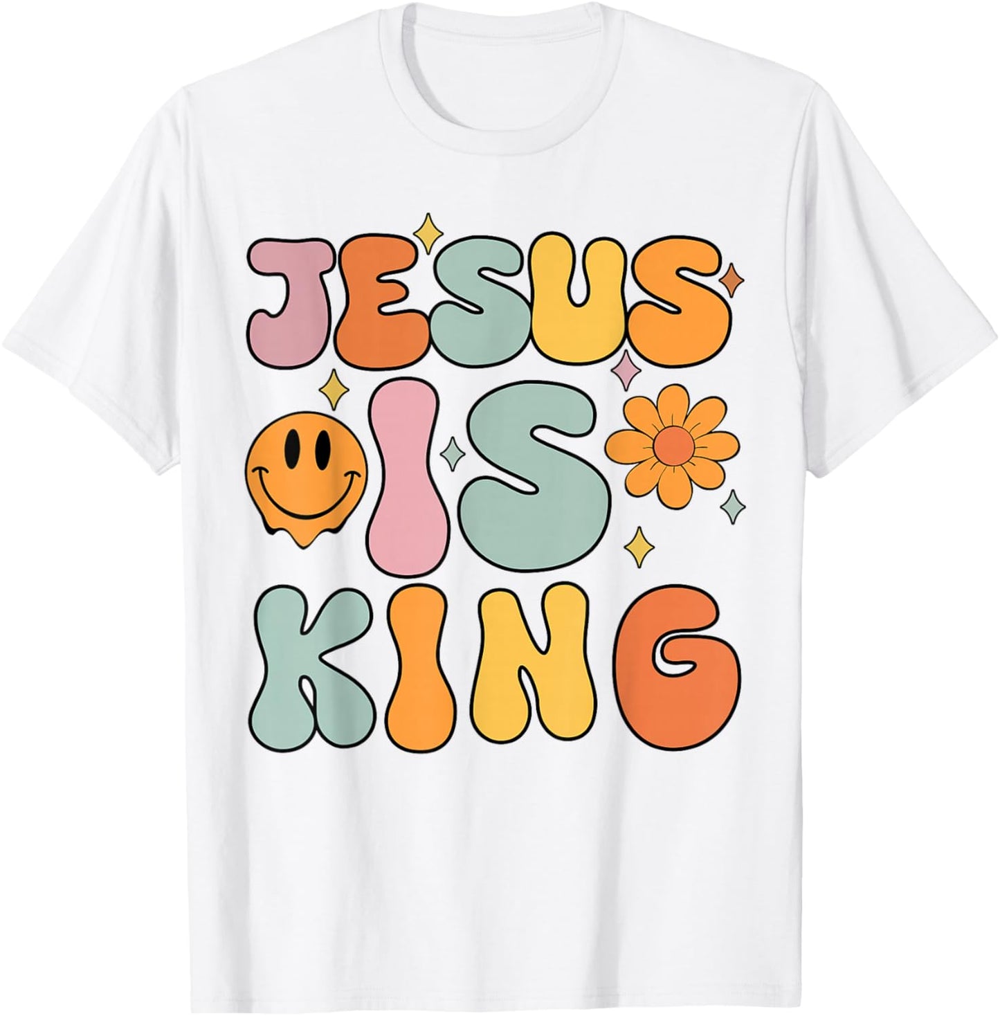 Youth Jesus is King Cute Christian Girl Teen Religious Faith T-Shirt - T-Shirt | White