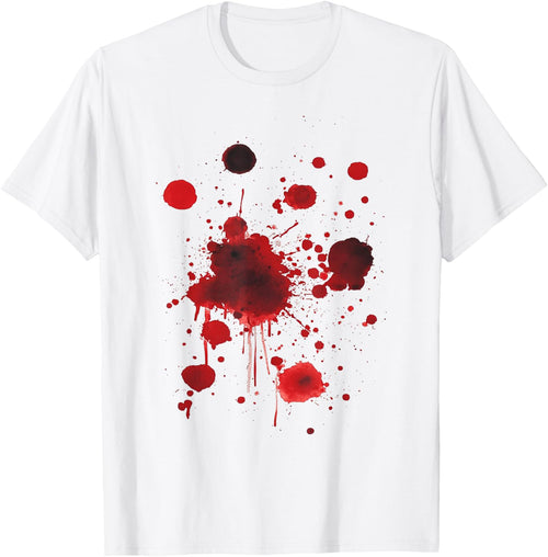 Halloween Bloody Stain Blood Splatter White