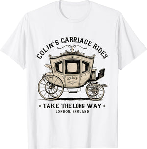 Colin's Carriage Rides Take The Long Way T-Shirt - T-Shirt | White