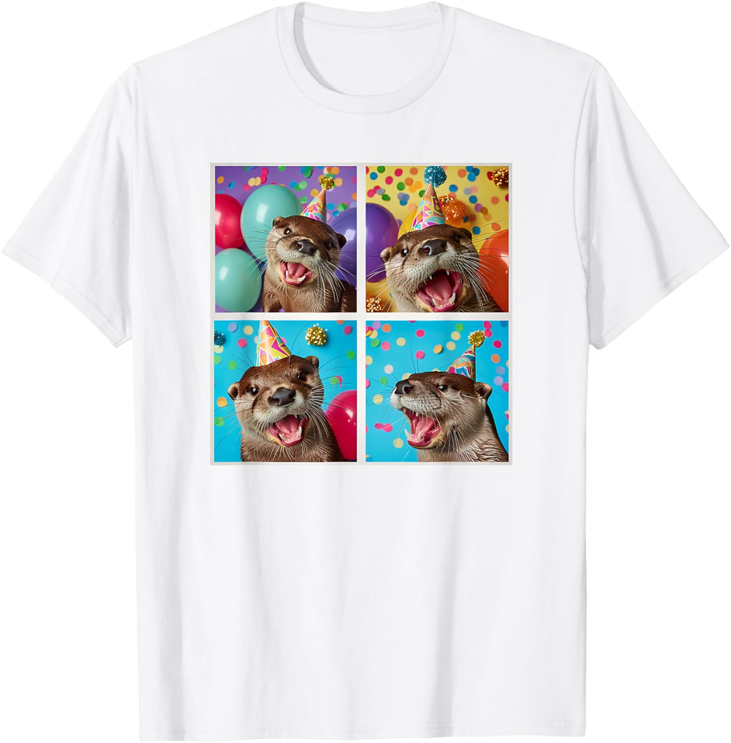 Sea Otter Lover Wildlife Animal Colorful Birthday Otter T-Shirt - T-Shirt | White