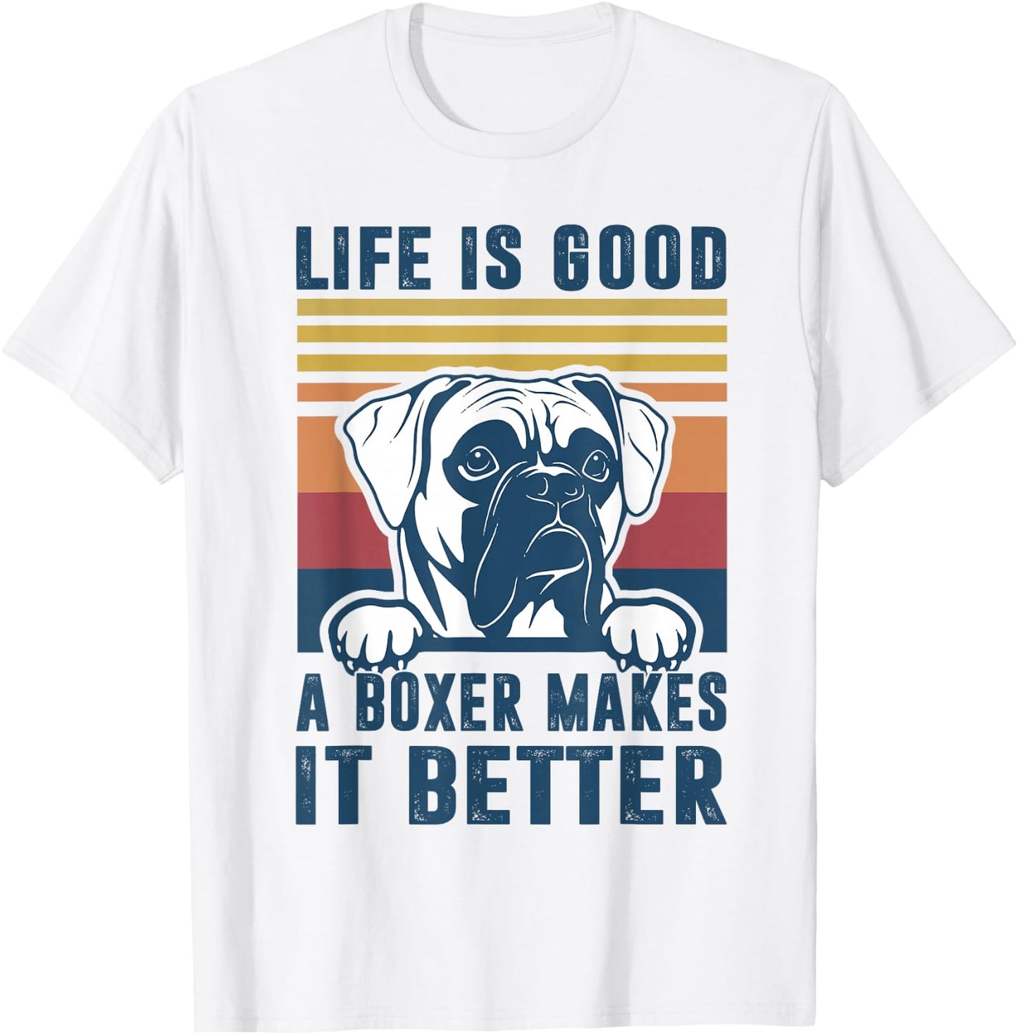 Boxer Dog Gifts Women Boxer Dog Dad Mom Small T-Shirt - T-Shirt | White