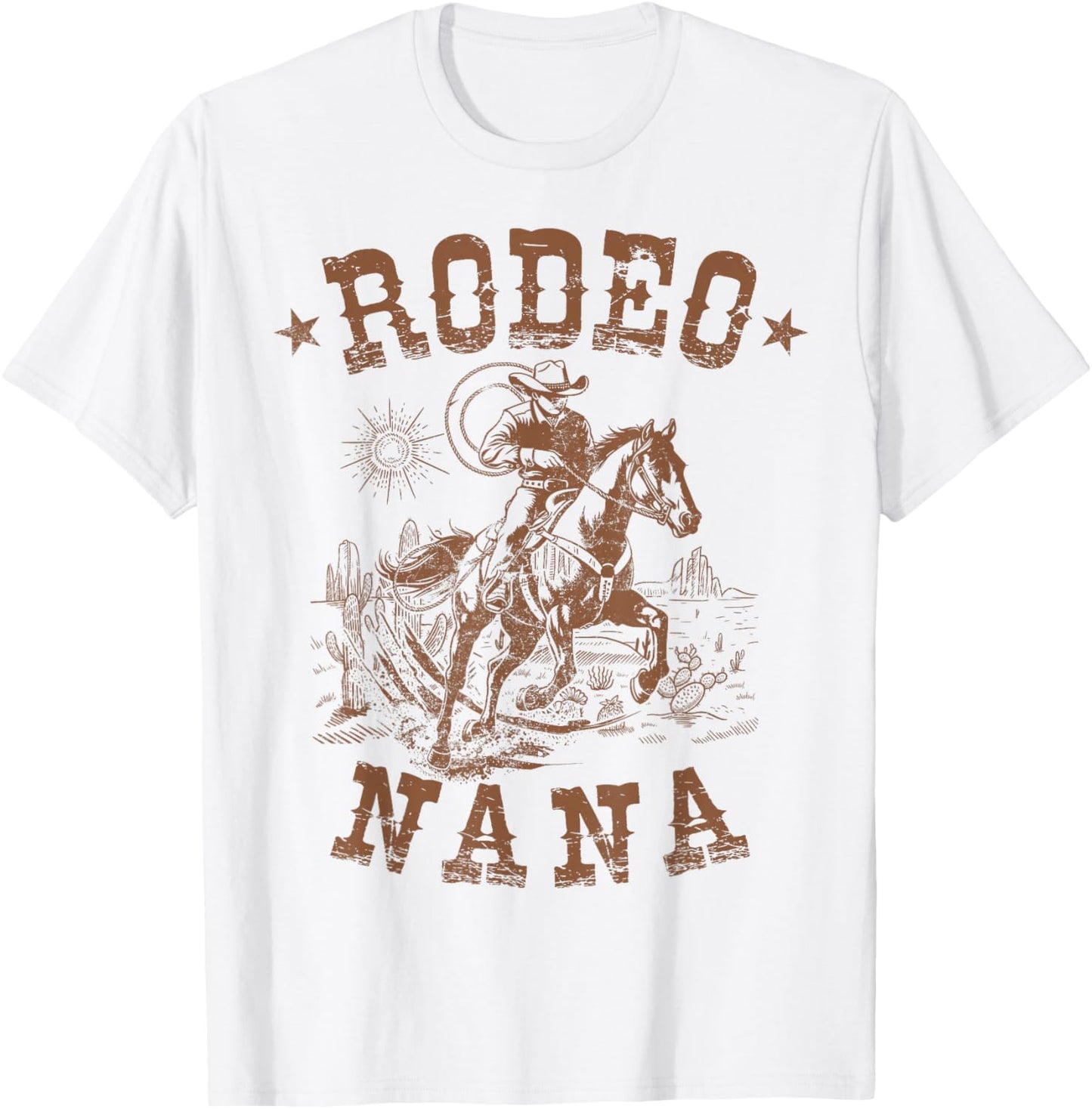 Rodeo Nana Western Cowboy Family Matching Mother's Day T-Shirt - T-Shirt | White