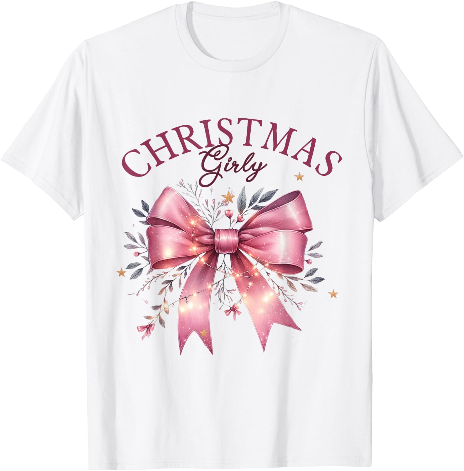 Christmas Girly Pink Christmas Girl Women T-Shirt - T-Shirt | White