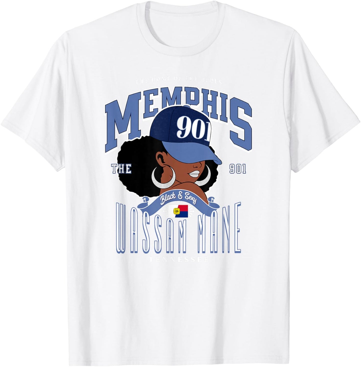 901 Area Code Memphis TN | Unapologetically Melanated T-Shirt - T-Shirt | White