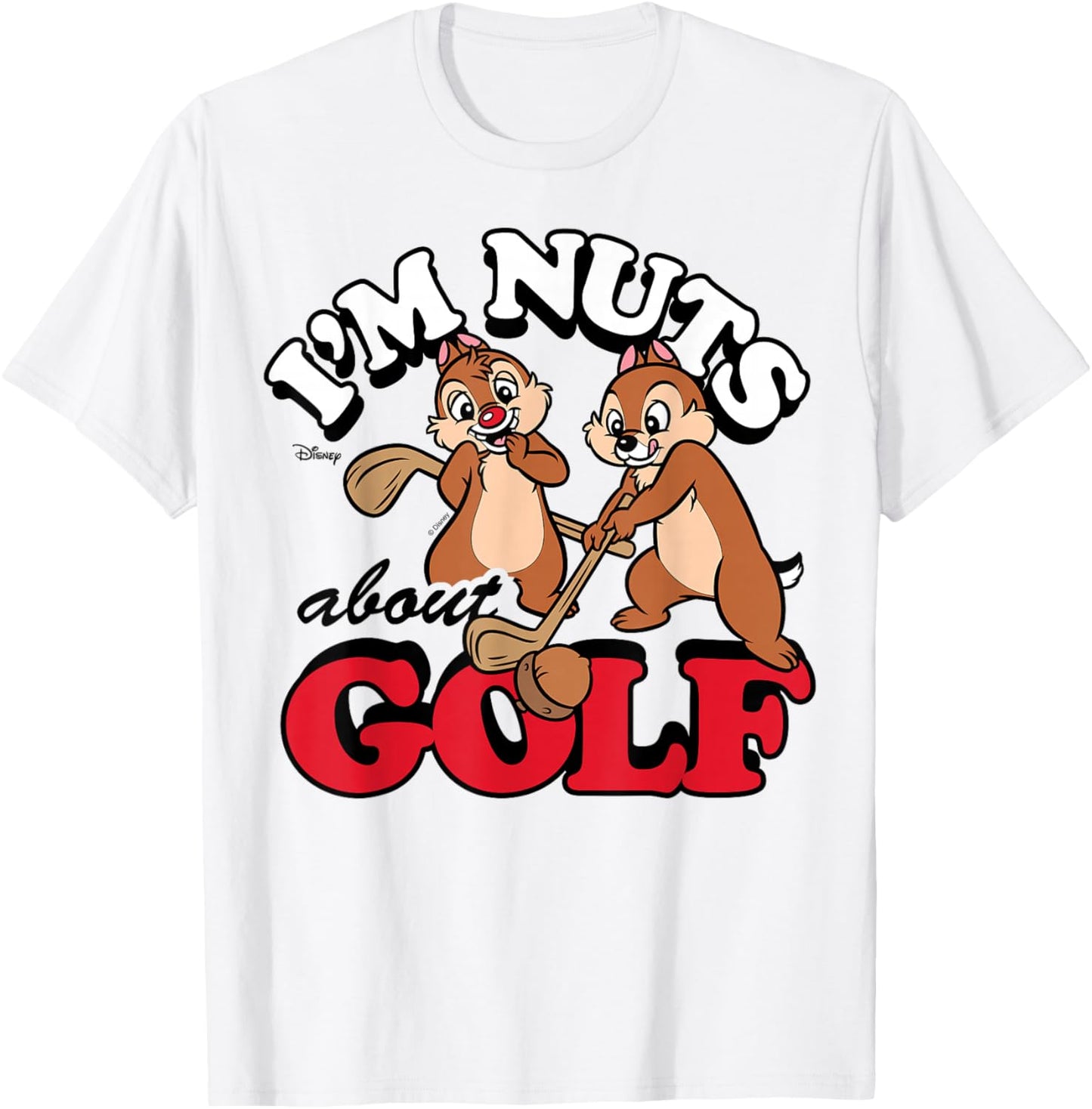 Chip 'N Dale Rescue Rangers - I'm Nuts About Golf T-Shirt - T-Shirt | White