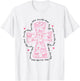 Love Like Jesus Coquette Heart Cross Christian Valentine T-Shirt - T-Shirt | White