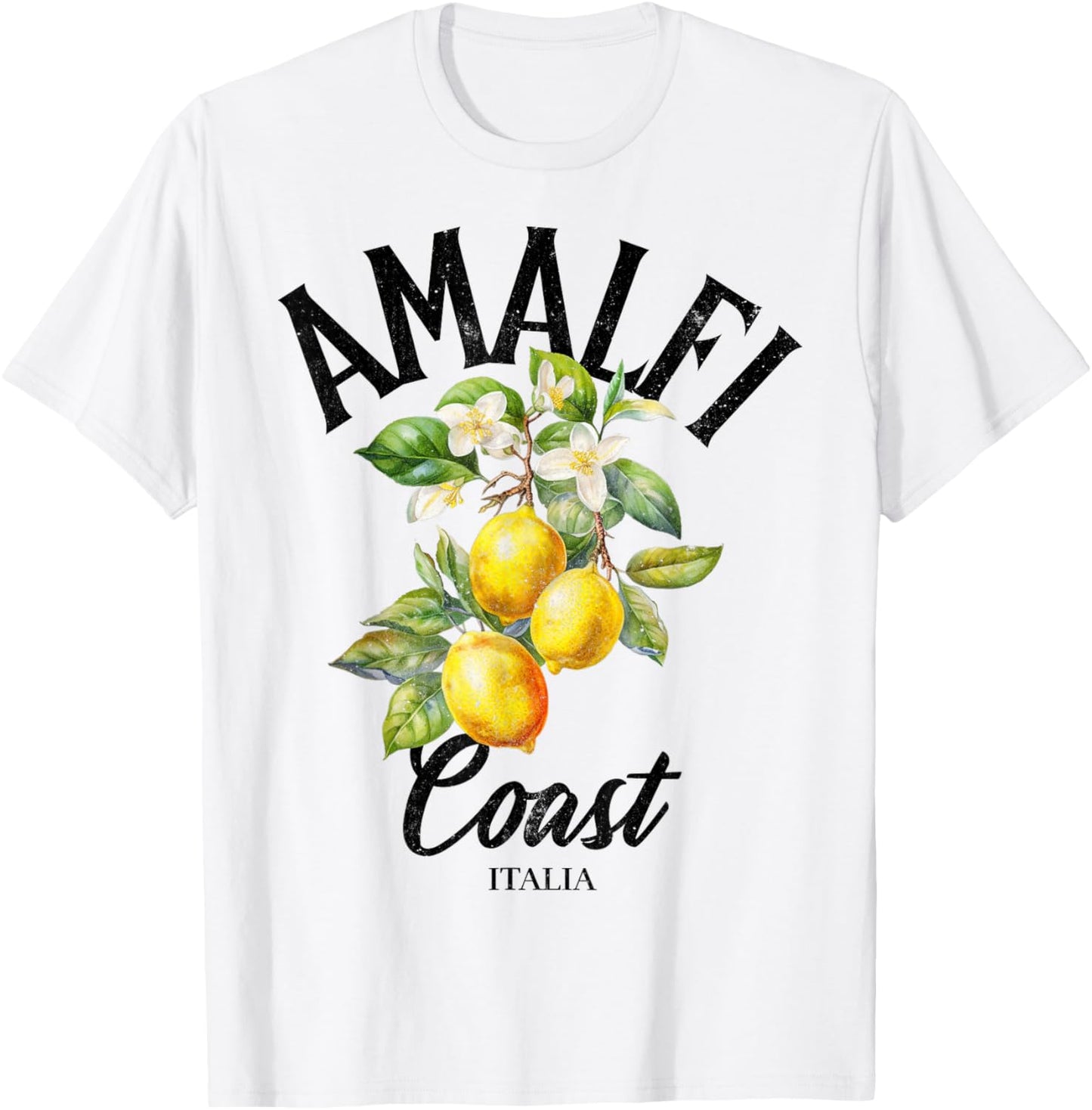 Amalfi Coast Lemons Italia T-Shirt - T-Shirt | White