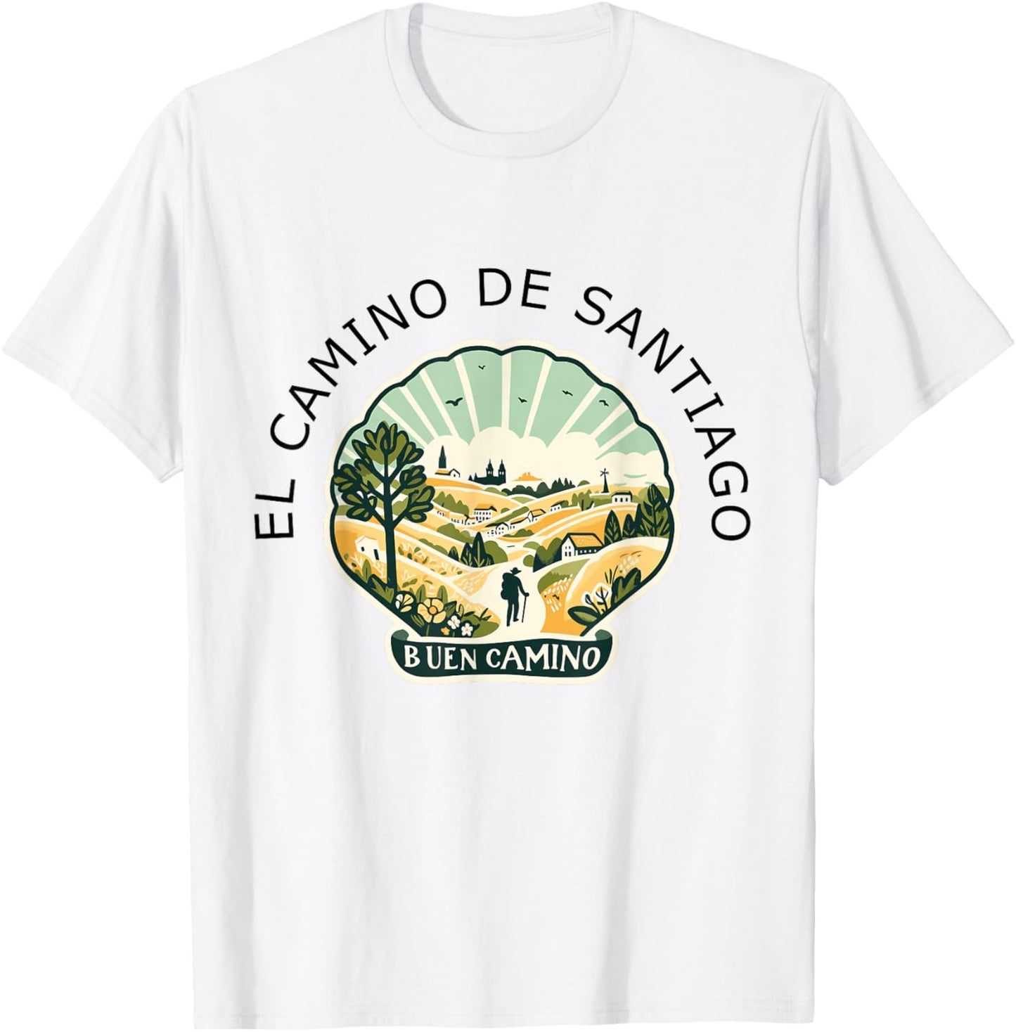 El Camino de Santiago de Compostela Shirt Souvenir Buen 2024 T-Shirt - T-Shirt | White