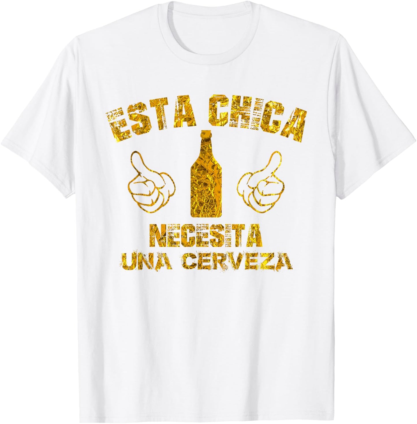 Spanish Cinco De Mayo Esta Chica Necesita Una Cerveza Shirt T-Shirt - T-Shirt | White