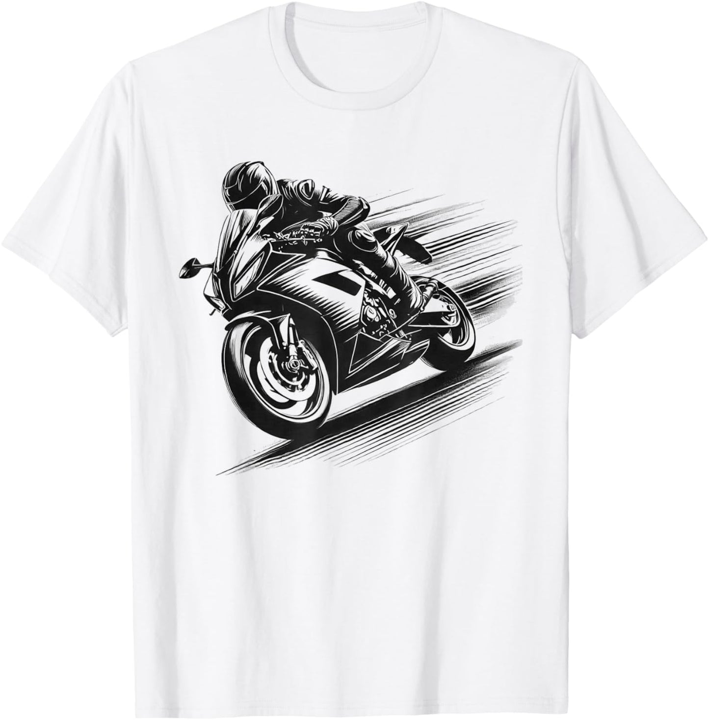 Fun Fast Motorcycle Crotch Rocket Sport Bike Rider T-Shirt - T-Shirt | White