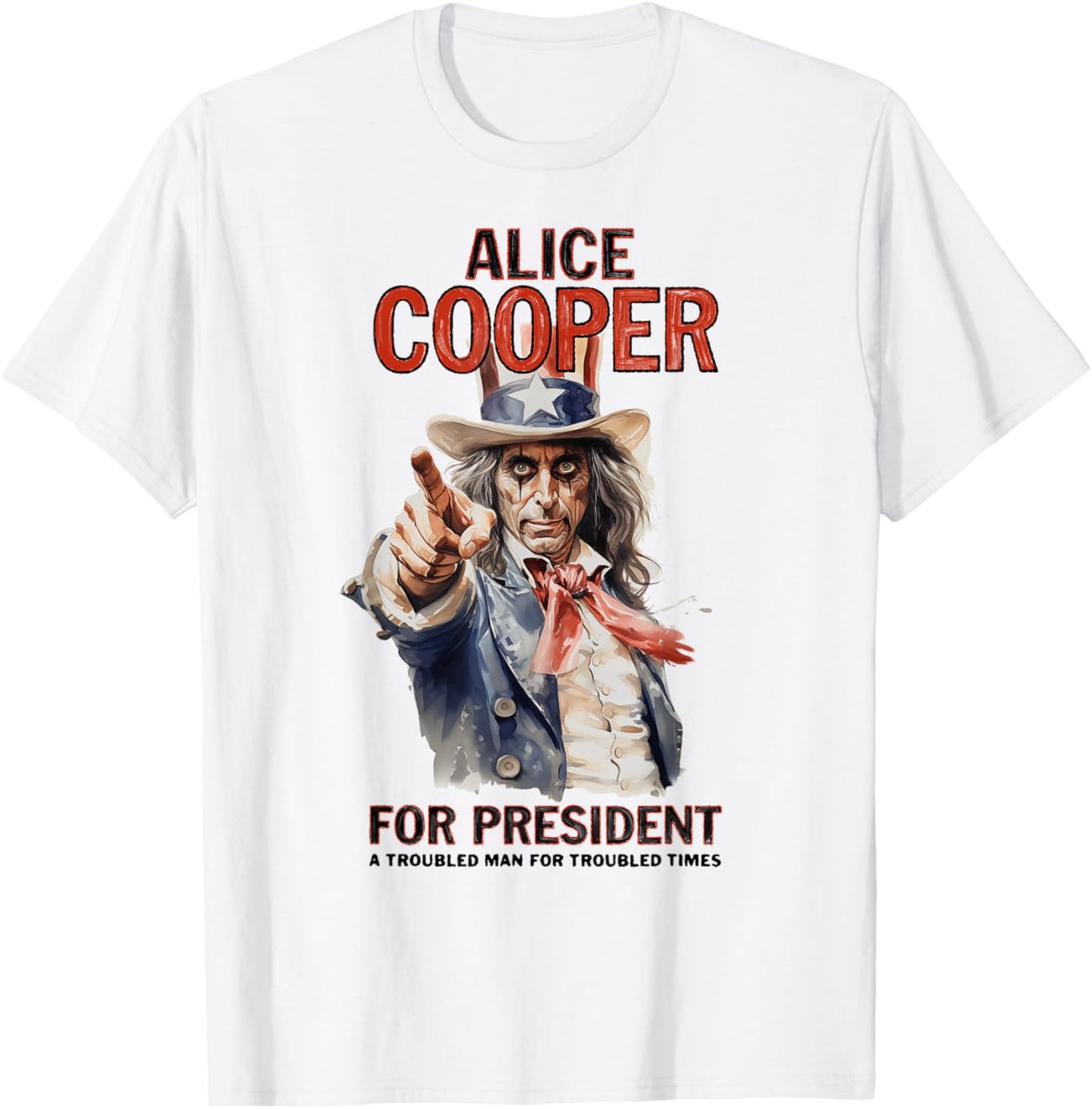 Alice Cooper – Presidential Portrait T-Shirt - T-Shirt | White