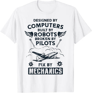 Airplane Pilot Aircraft Mechanic Funny Aviation Gifts Men T-Shirt - T-Shirt | White
