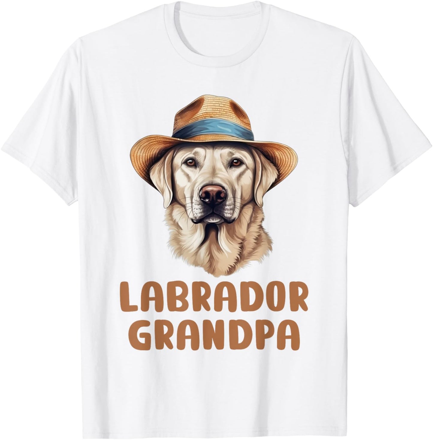 Cute Labrador Grandpa Dog Lovers Gift Funny Puppy Lab Owner T-Shirt - T-Shirt | White