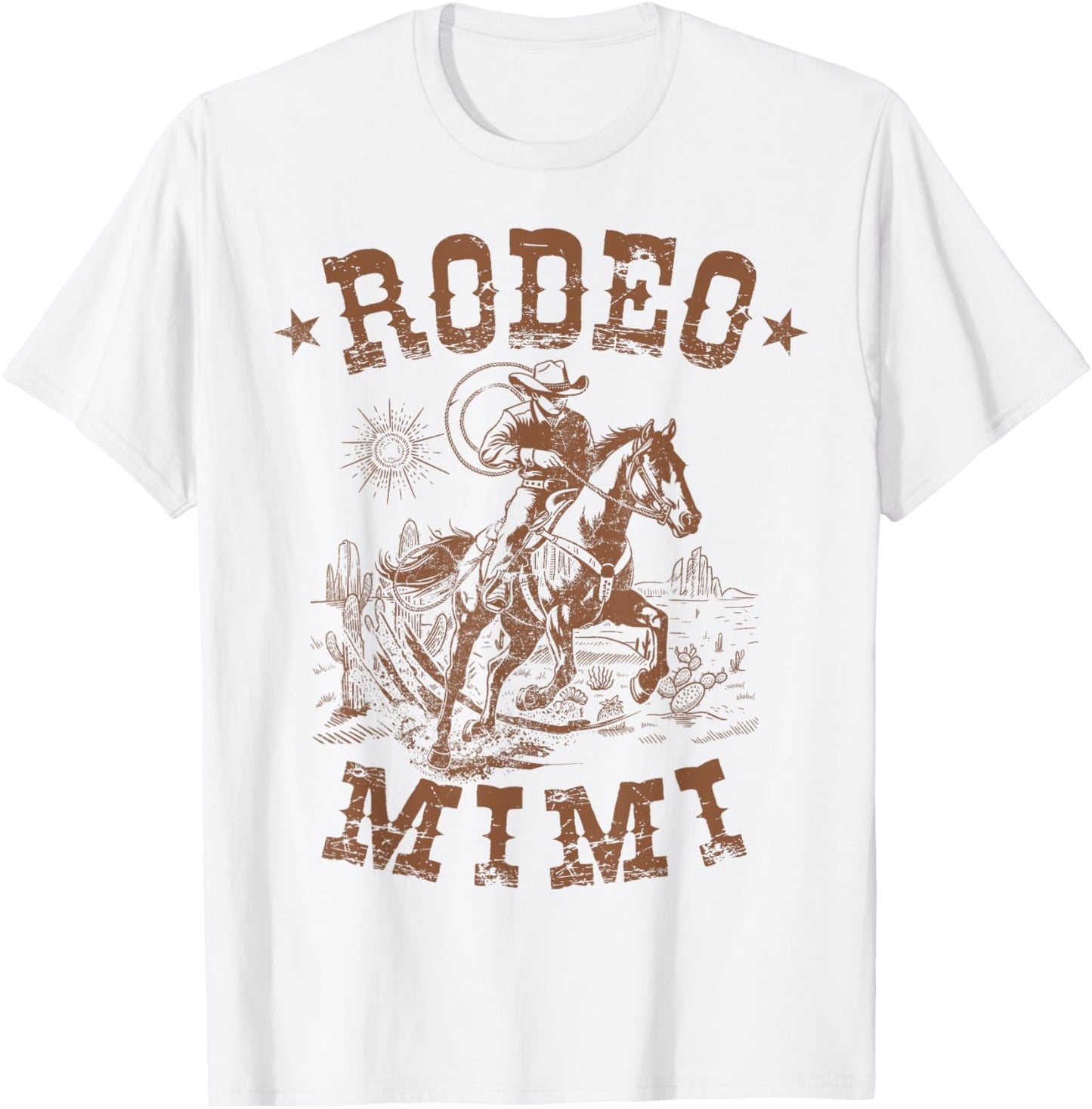 Rodeo Mimi Western Cowboy Family Matching Mother's Day T-Shirt - T-Shirt | White