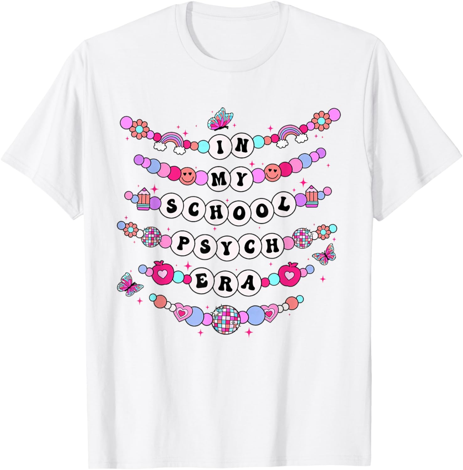 Women In My School Psych Era Retro School Psychologist T-Shirt - T-Shirt | White
