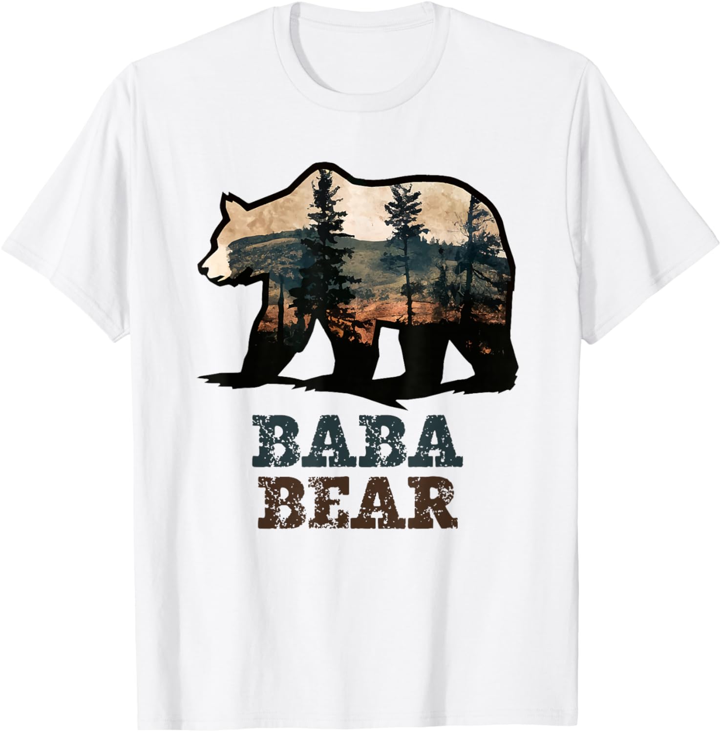 Baba Bear Vintage Retro Funny T-Shirt - T-Shirt | White