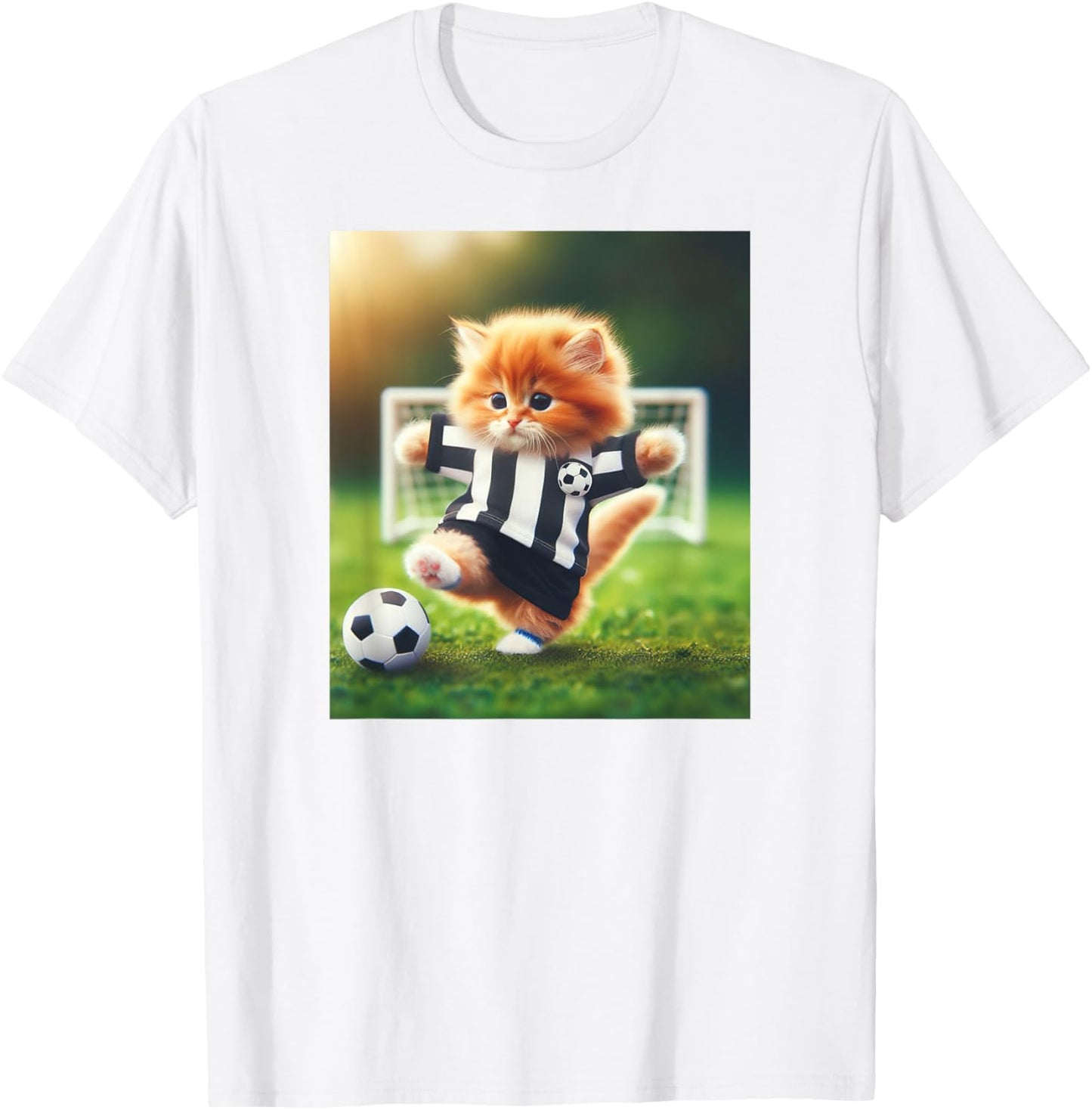 Soccer Referee Cat Men Women Kids T-Shirt - T-Shirt | White