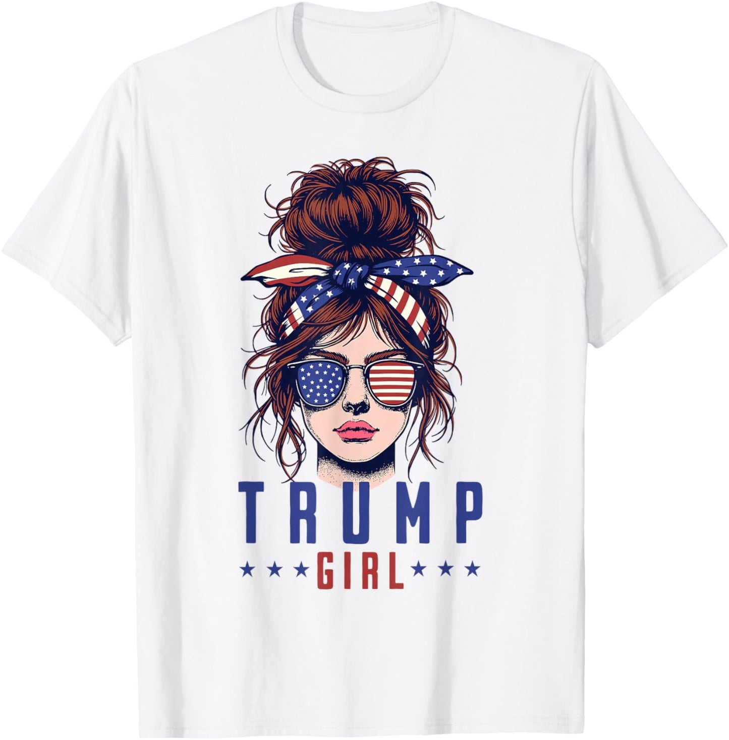 Women Yes I'm A Trump Girl Get Over It Trump 2024 Election T-Shirt - T-Shirt | White
