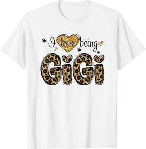 I Love Being Gigi Leopard T-Shirt - T-Shirt | White