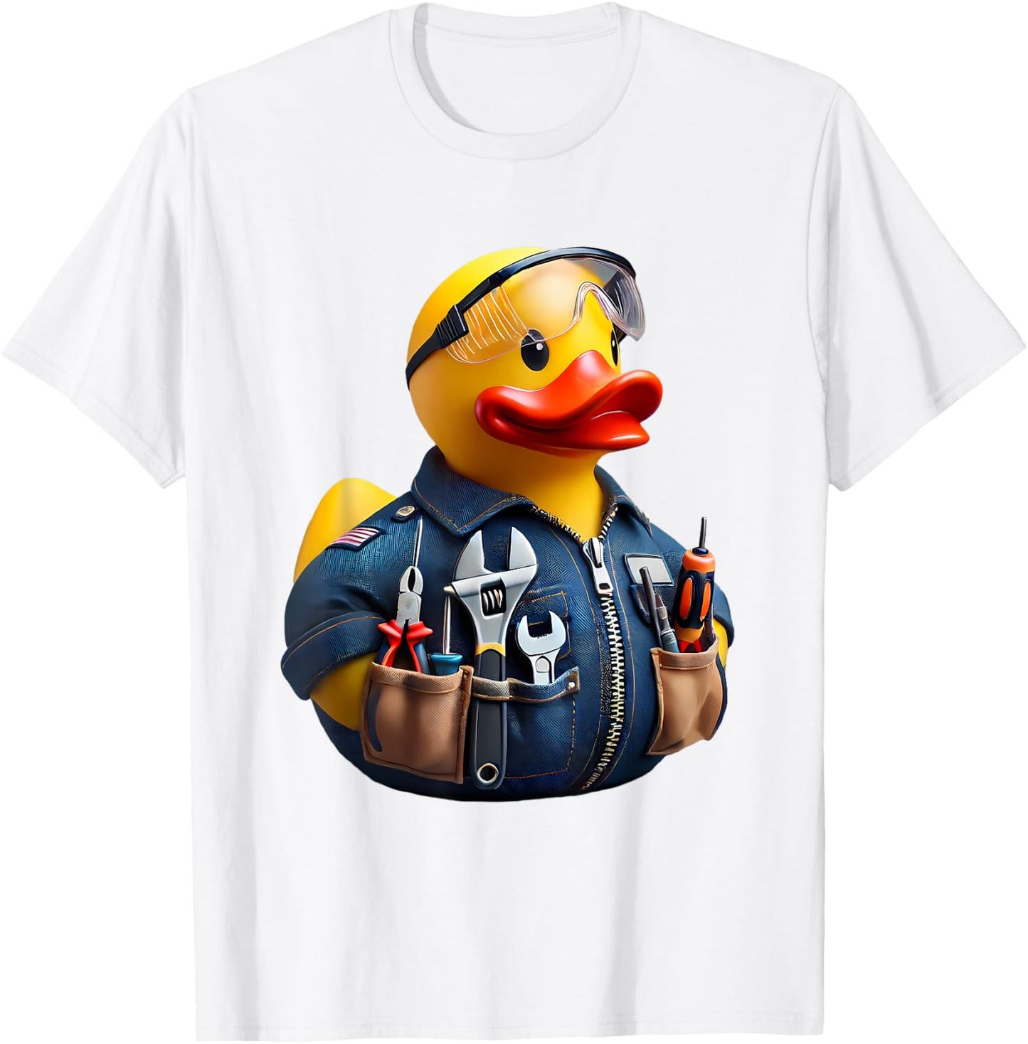 Electrician Rubber Duck Ducky Duckie T-Shirt - T-Shirt | White