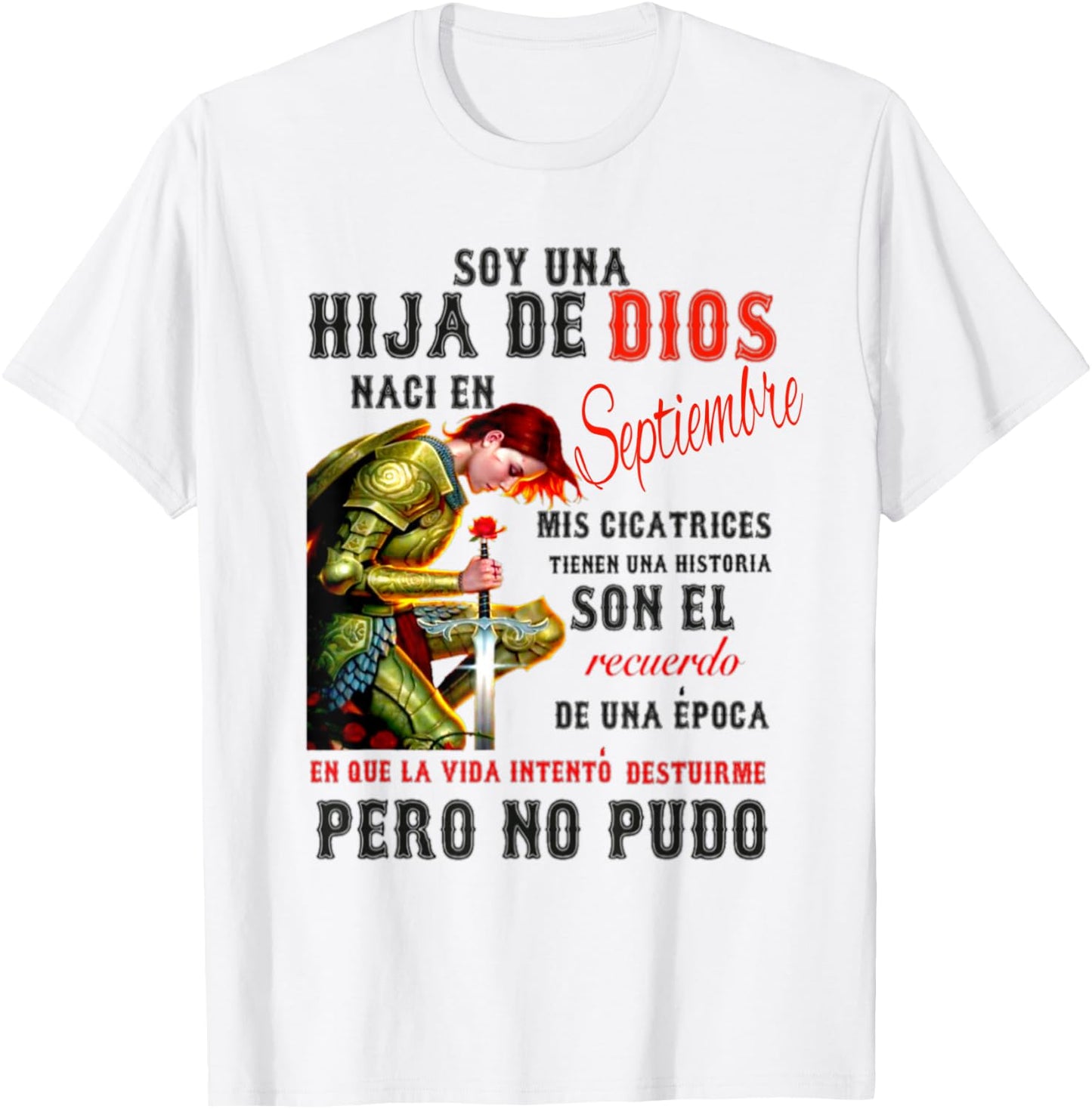 Hija De Dios Septiembre T-Shirt - T-Shirt | White