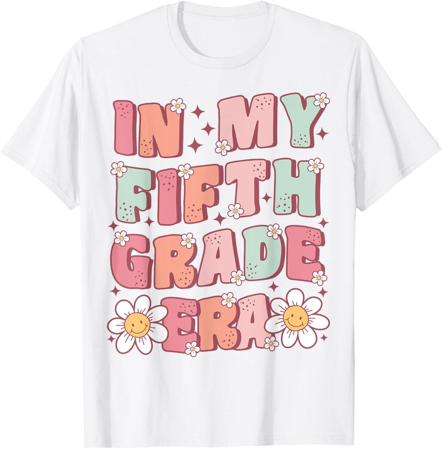 In My Fifth Grade Era Cute Groovy 5th Grade Back to School T-Shirt - T-Shirt | White