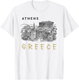 Athens Greece Greek Language enthusiasts vacation to Greece T-Shirt - T-Shirt | White