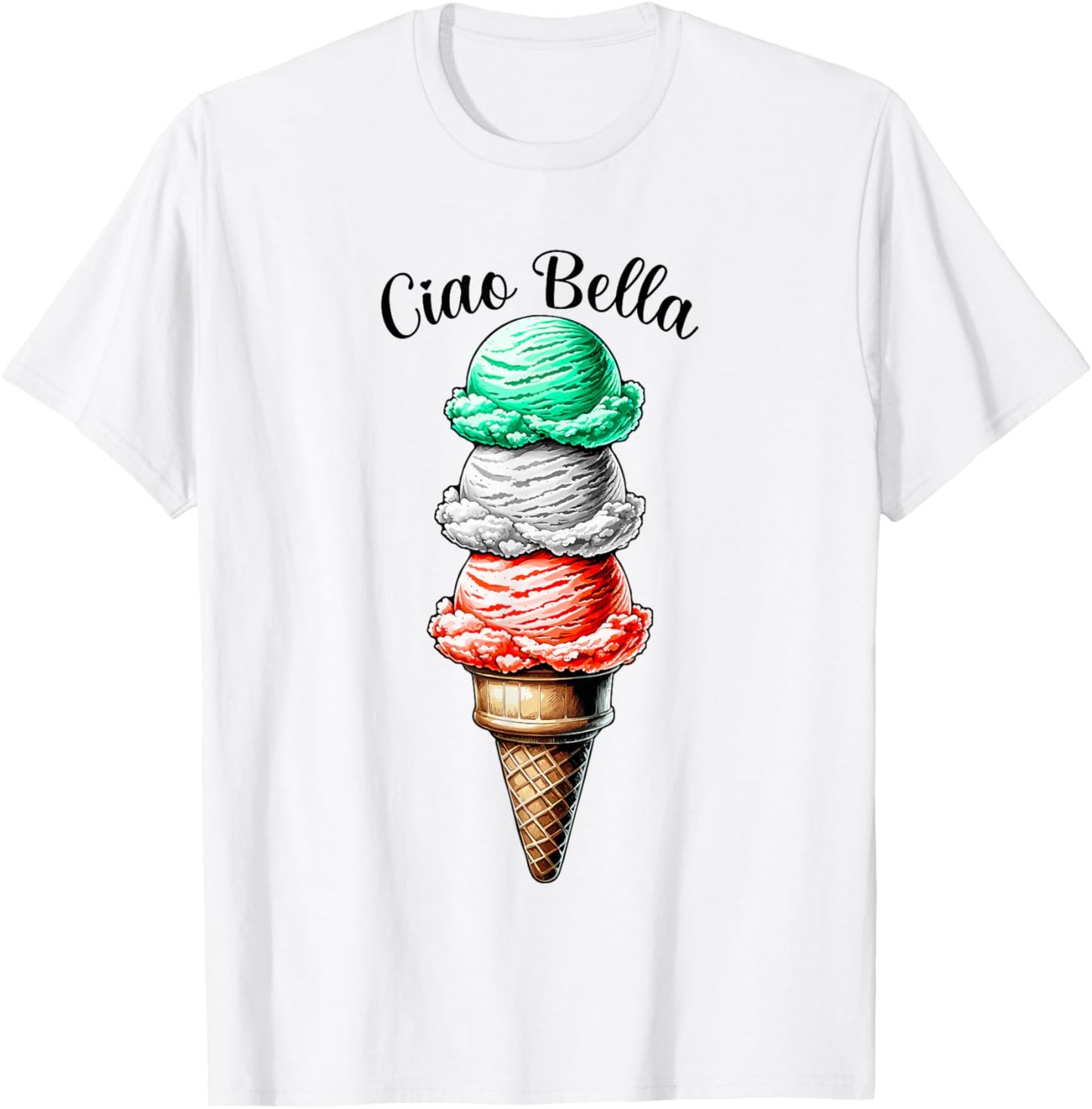 Italian Ice Cream Ciao Bella T-Shirt - T-Shirt | White