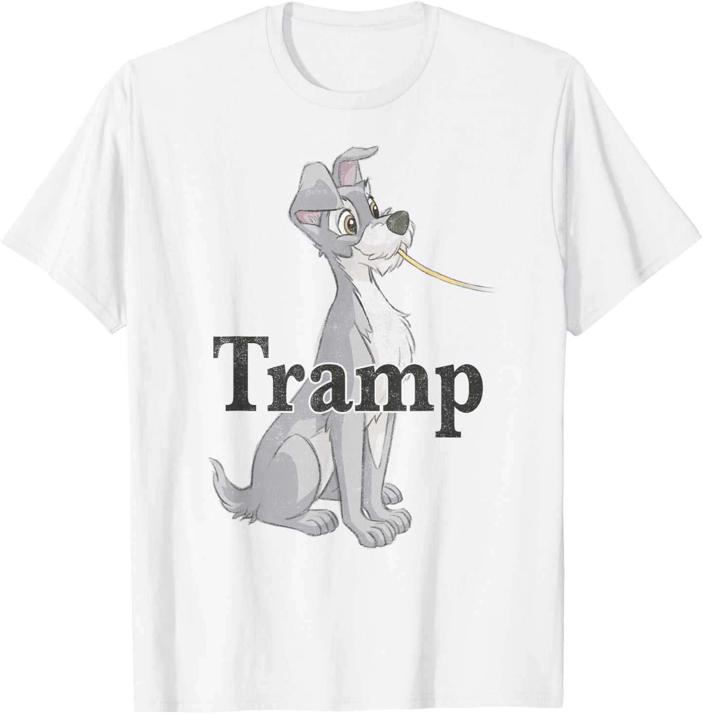 Disney Lady and The Tramp Spaghetti Tramp Couples T-Shirt - T-Shirt | White