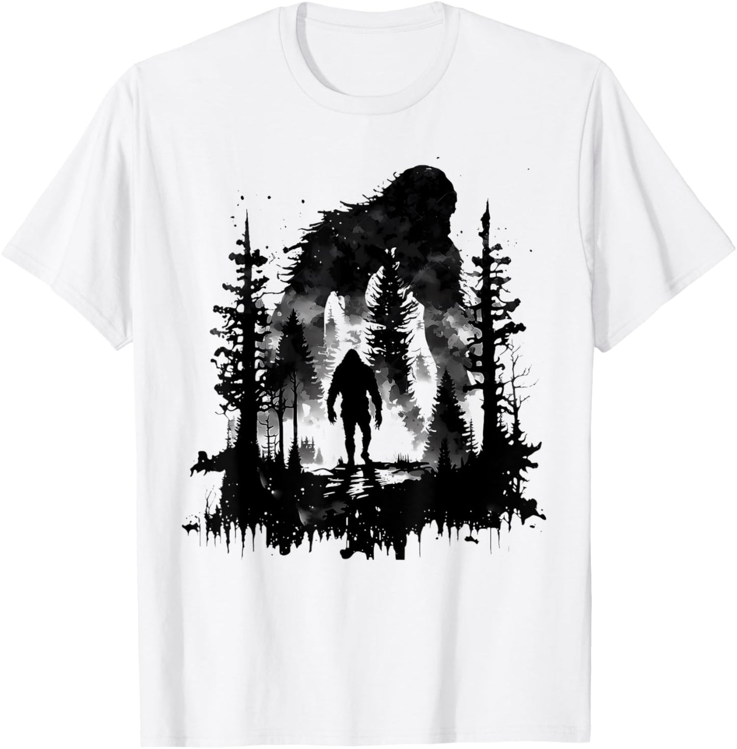 Bigfoot Sasquatch In The Forest Women Kids T-Shirt - T-Shirt | White