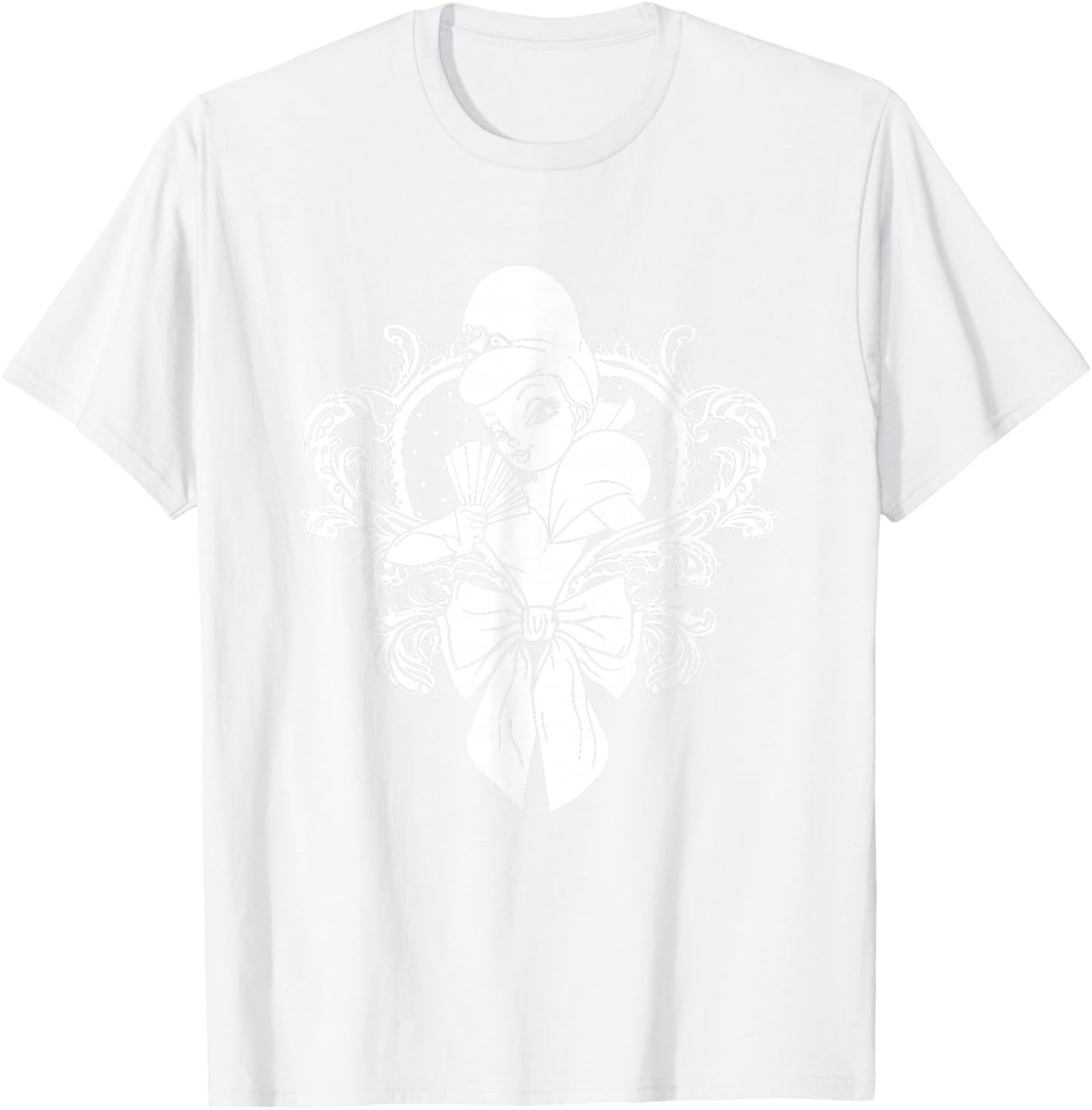 Disney The Princess And The Frog Cute Charlotte Chest Logo T-Shirt - T-Shirt | White