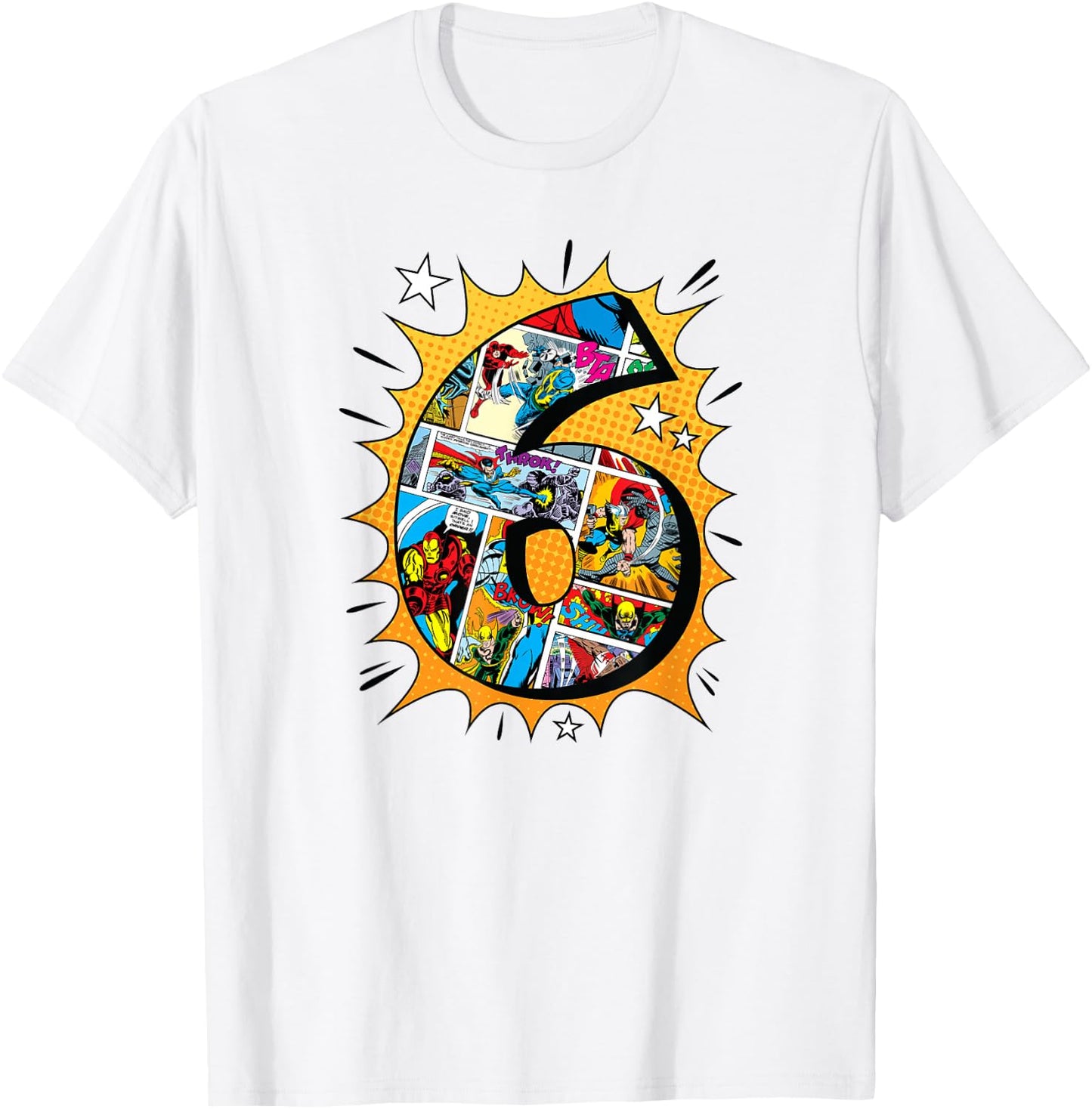 Marvel Avengers Comics 6th Birthday T-Shirt - T-Shirt | White