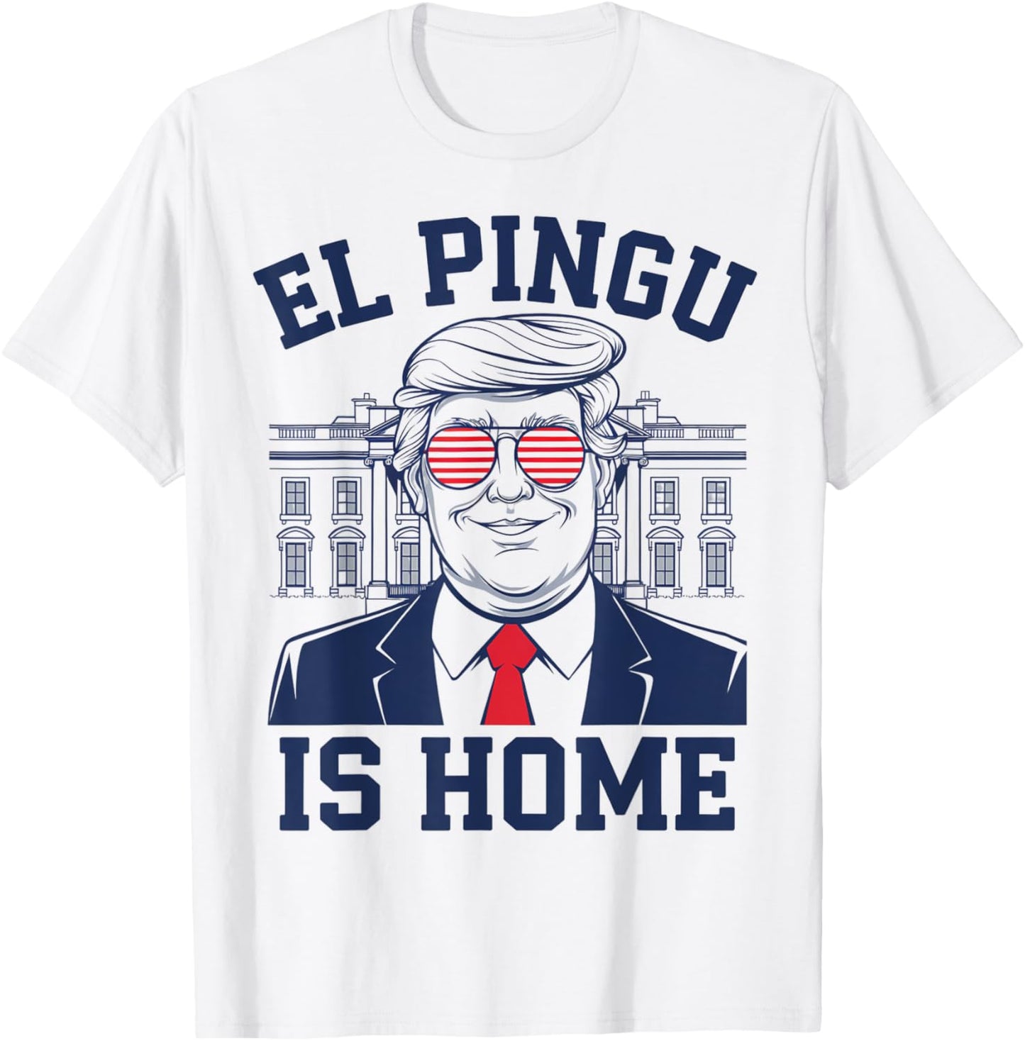 Funny Trump El Pingu is Home Cuban Saying Hialeah Miami 305 T-Shirt - T-Shirt | White