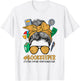 School Bookkeeper Messy Bun School Bookkeeping T-Shirt - T-Shirt | White