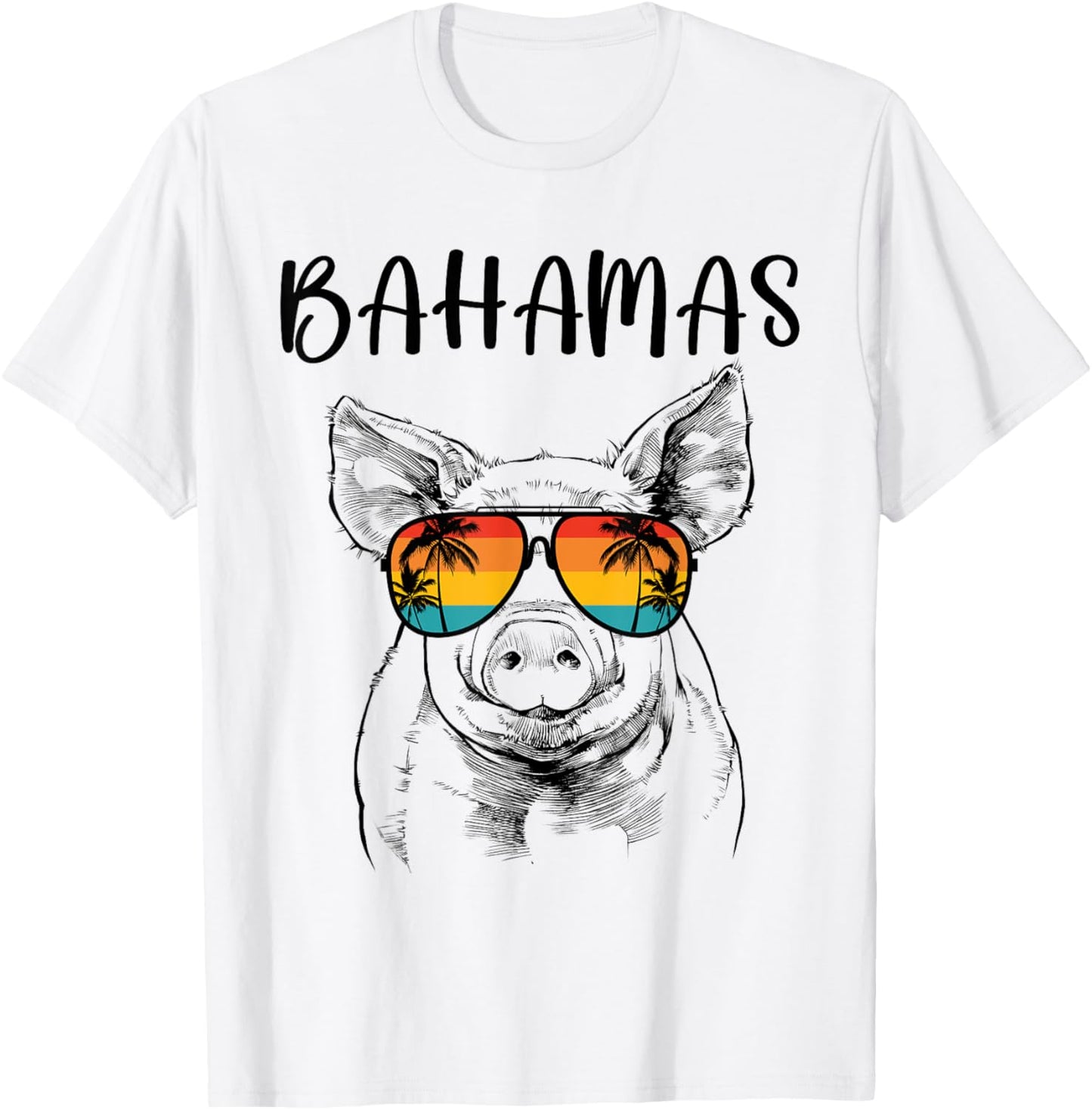 Bahamas Pig Bahamas Souvenir Family Vacation Trip T-Shirt - T-Shirt | White
