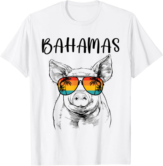 Bahamas Pig Bahamas Souvenir Family Vacation Trip T-Shirt - T-Shirt | White