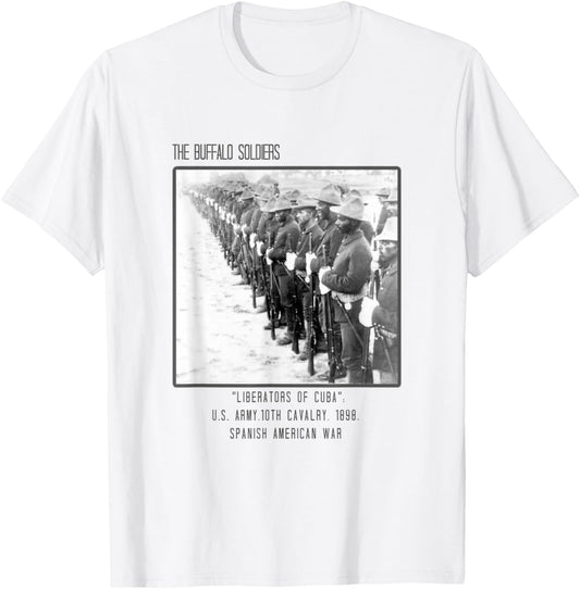 The Buffalo Soldiers Army Liberators of Cuba T-Shirt - T-Shirt | White