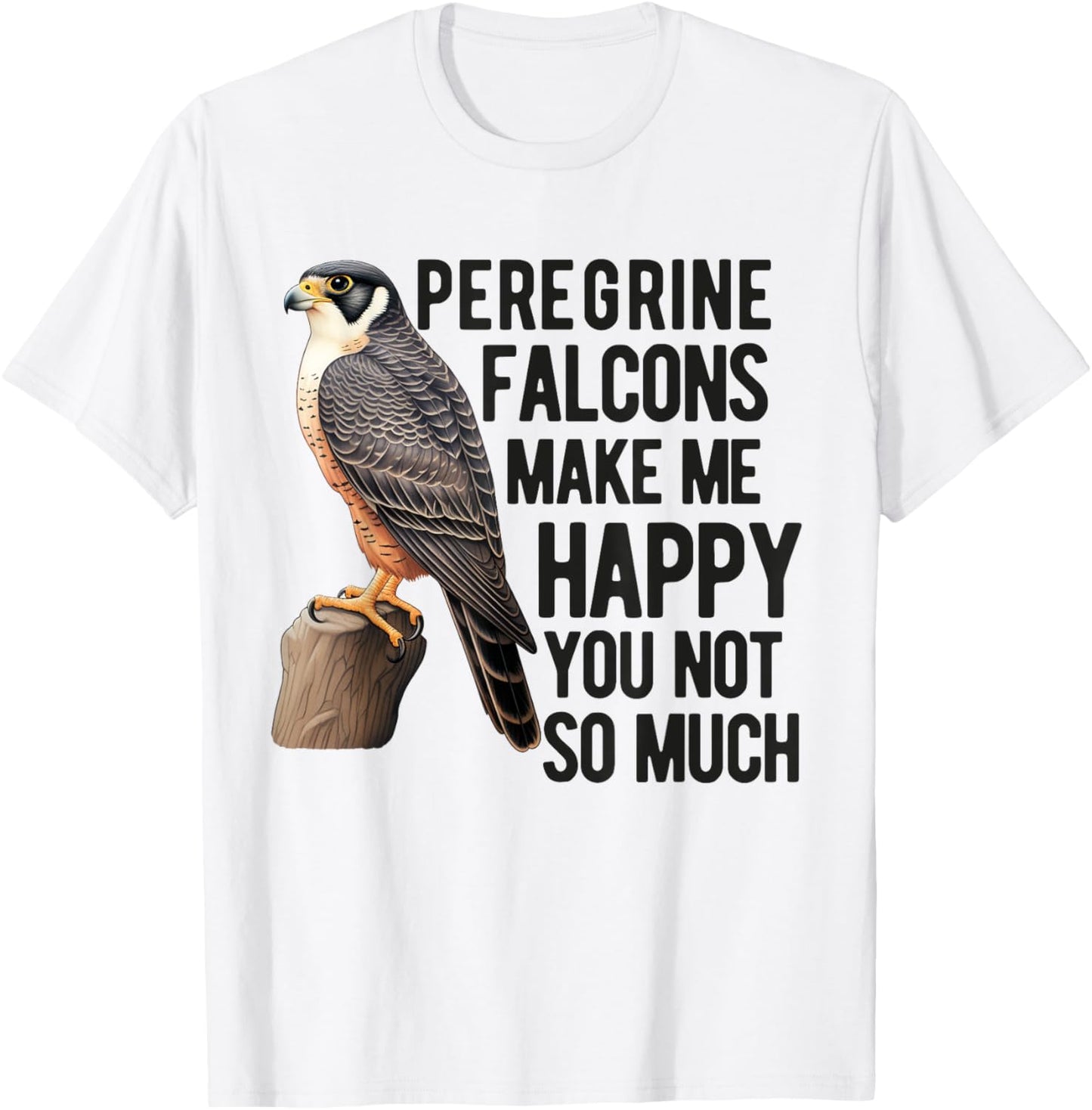 Peregrine Falcon Men Women Falconer Falconry BirdWatching T-Shirt - T-Shirt | White