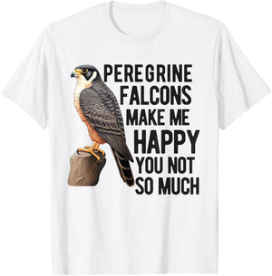 Peregrine Falcon Men Women Falconer Falconry BirdWatching T-Shirt - T-Shirt | White