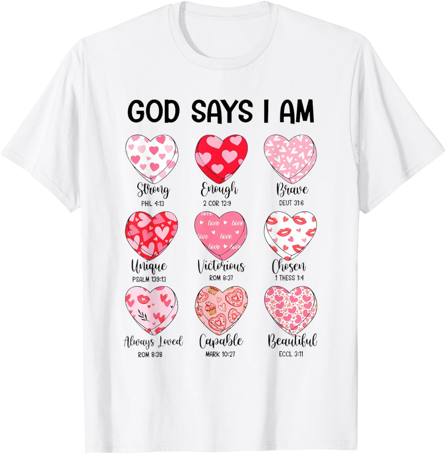 God Says I am Valentine Funny Christian Jesus Religious T-Shirt - T-Shirt | White