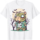 Creepy Zombie Capybara Cartoon Halloween T-Shirt - T-Shirt | White