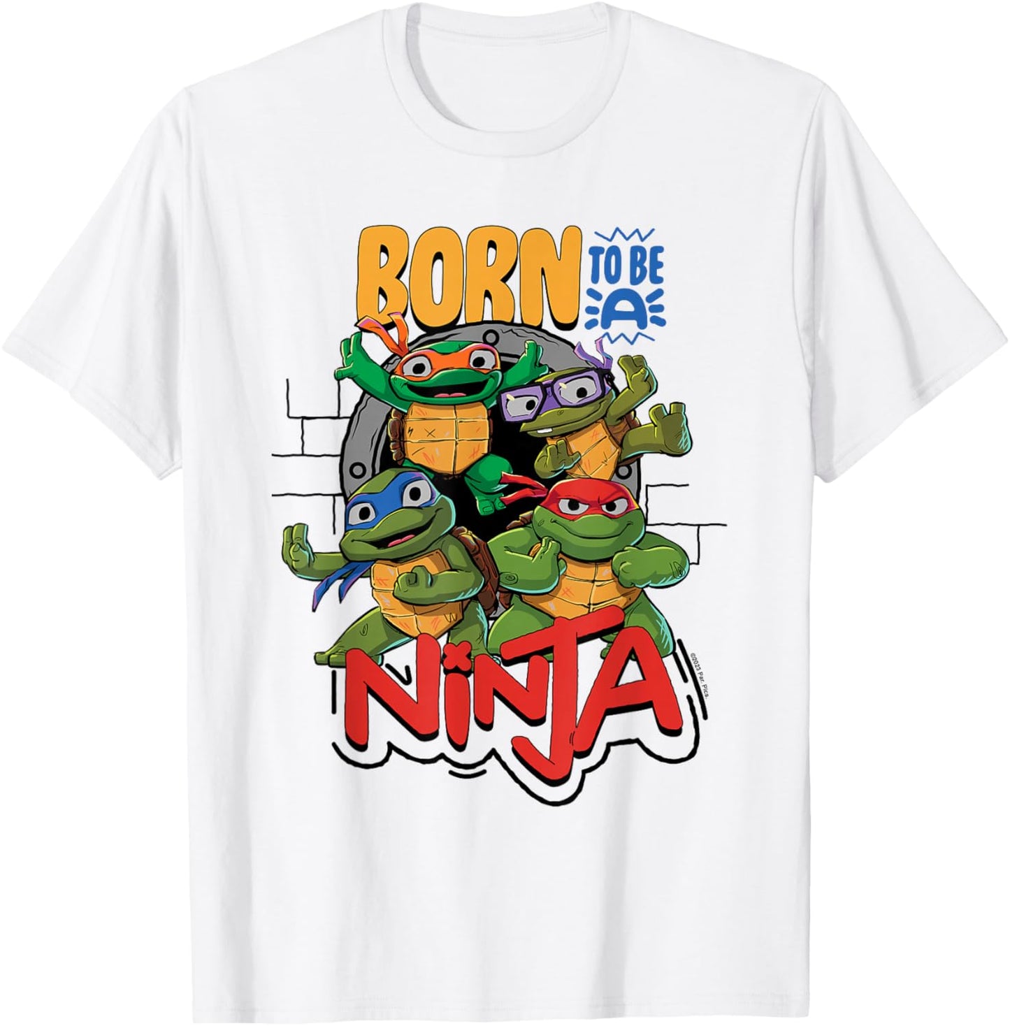 Teenage Mutant Ninja Turtles: Mutant Mayhem Born a Ninja T-Shirt - T-Shirt | White