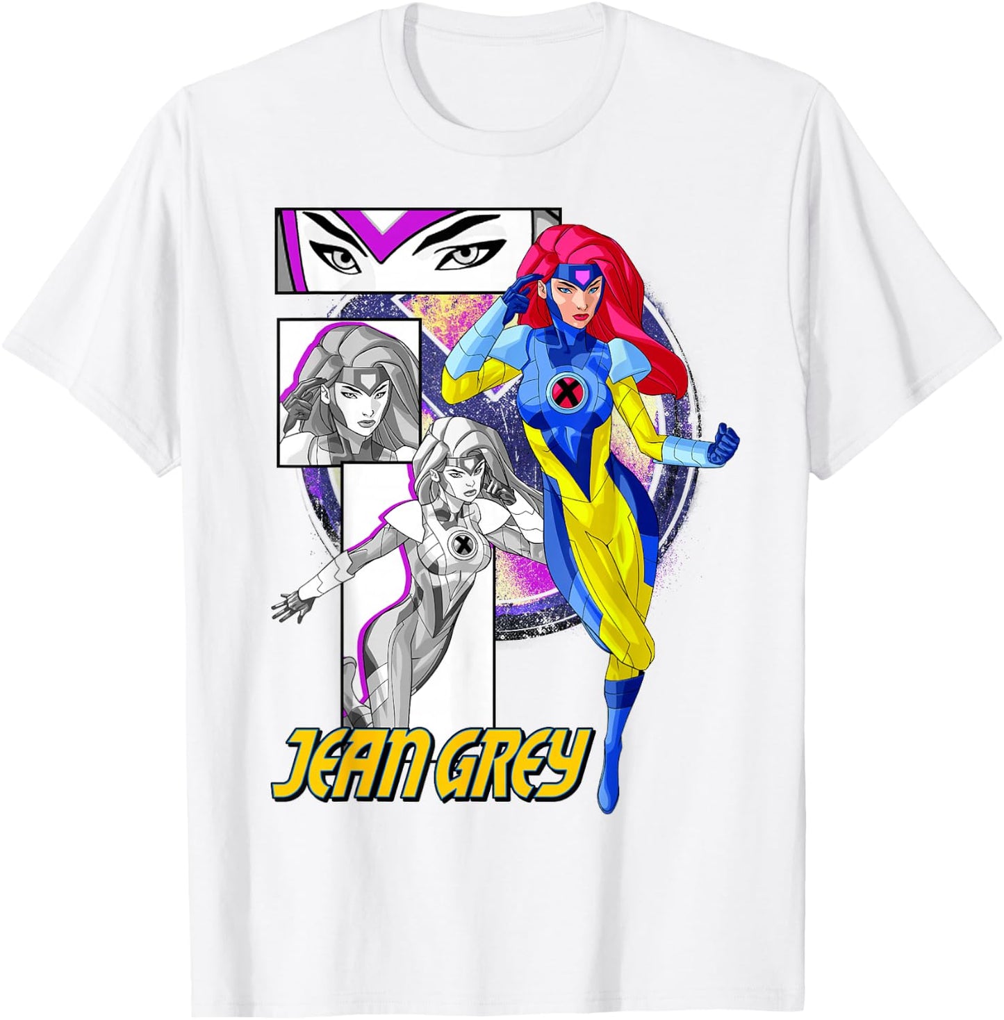 Marvel X-Men Jean Grey Collage Panel Logo T-Shirt - T-Shirt | White