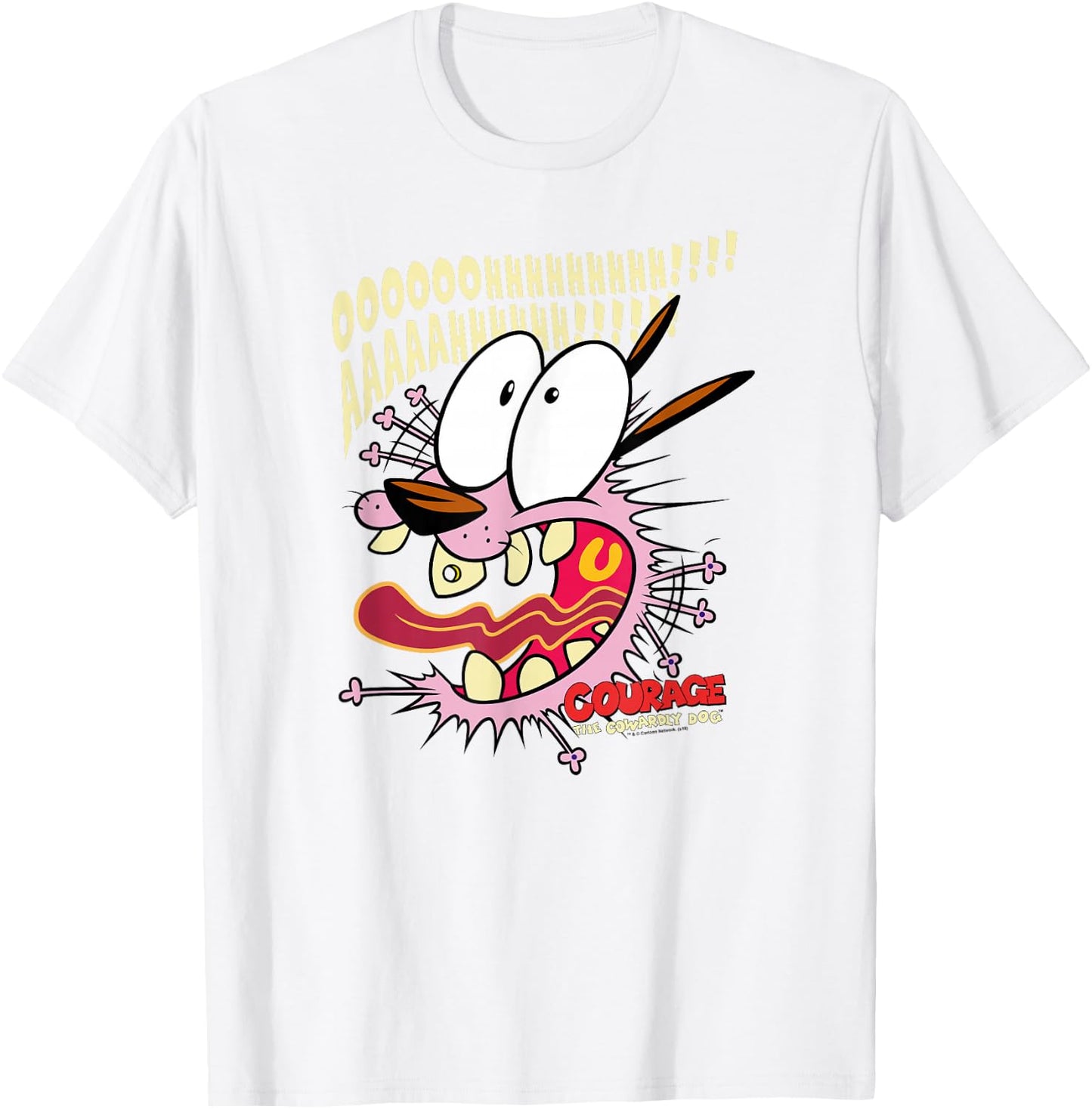 Courage The Cowardly Dog Scaredy Dog T-Shirt - T-Shirt | White