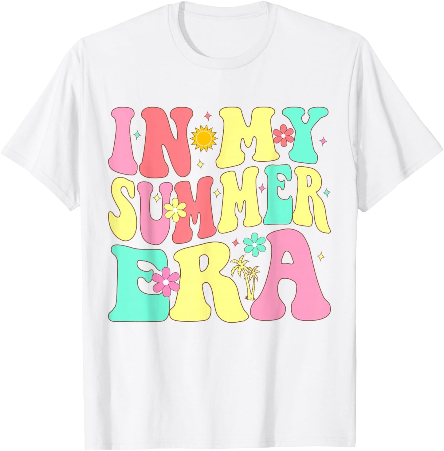In My Summer Era Groovy Last Day of School Teacher Summer T-Shirt - T-Shirt | White