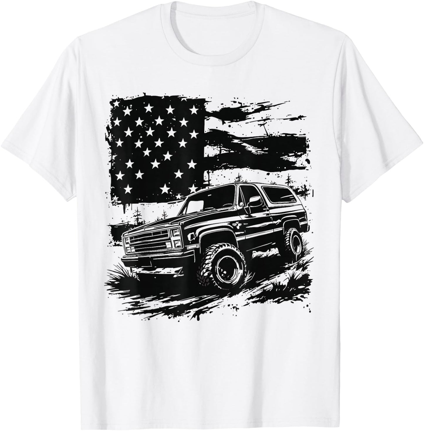 73-91 K5 Blaze Second Generation Patriotic USA Flag K5 T-Shirt - T-Shirt | White