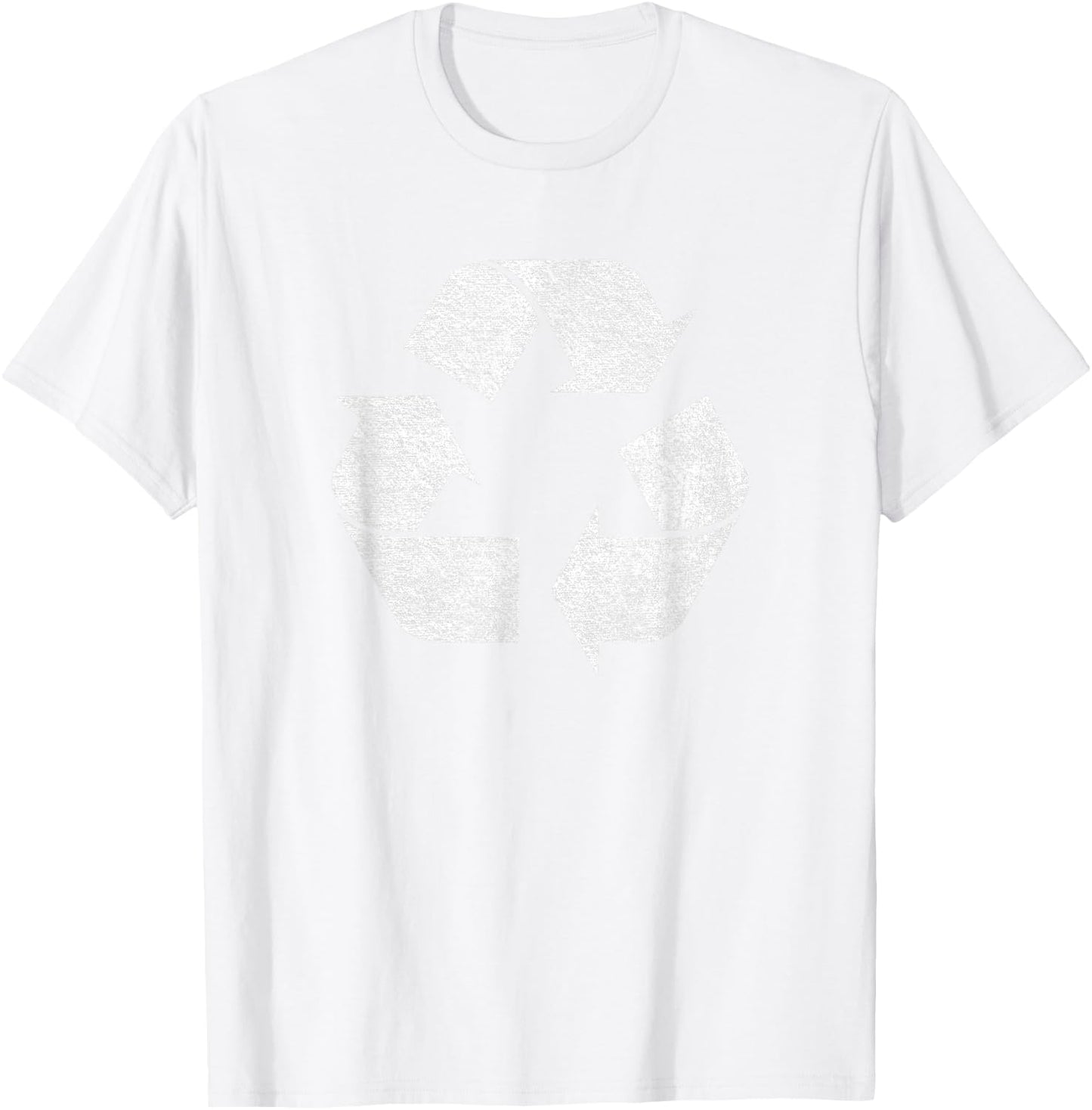 Recycle Symbol Logo Earth Day Green Deal Climate Change T-Shirt - T-Shirt | White