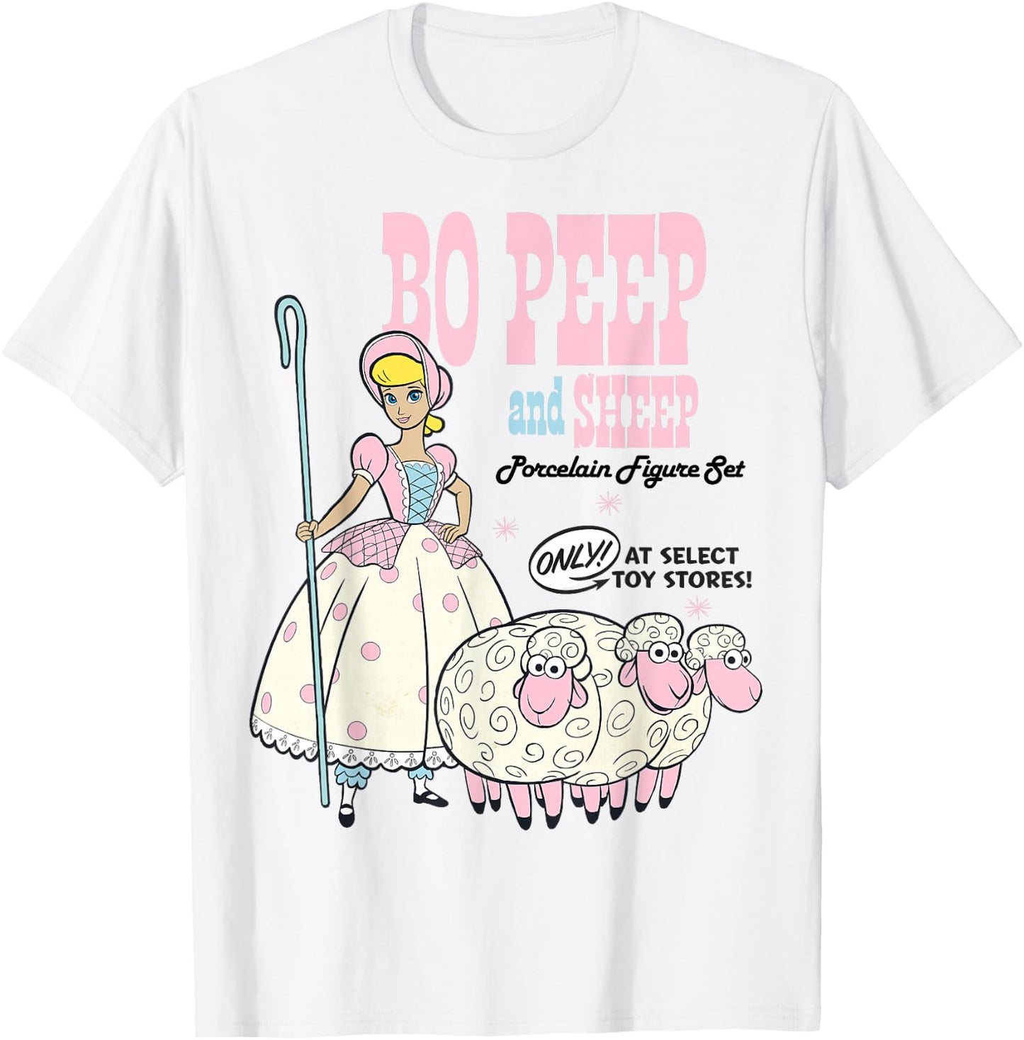 Disney Pixar Toy Story 4 Bo Peep and Sheep Advertisement T-Shirt - T-Shirt | White