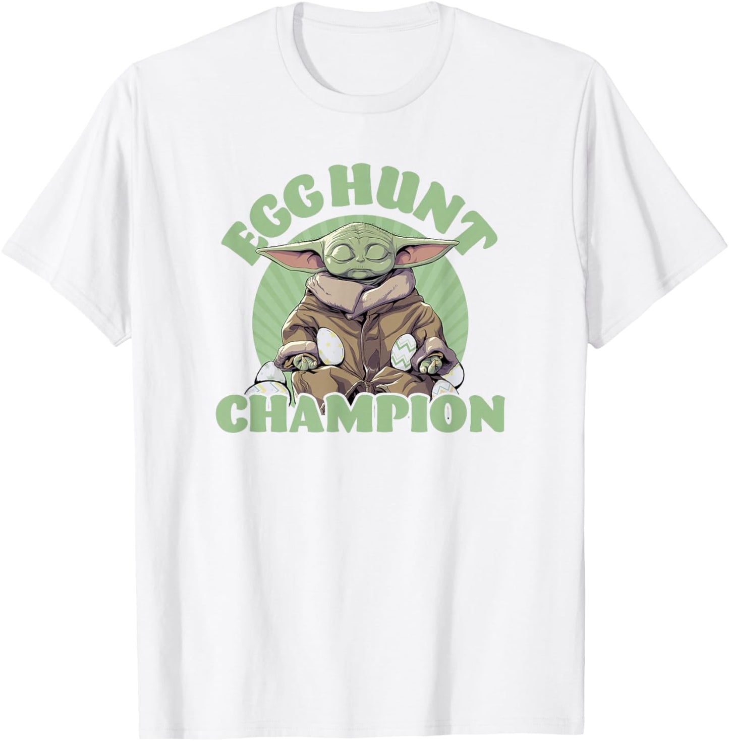 Star Wars: The Mandalorian Grogu Easter Egg Hunt Champion T-Shirt - T-Shirt | White