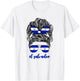 El Salvador Girl Woman Salvadoran Flag Salvadorian T-Shirt - T-Shirt | White